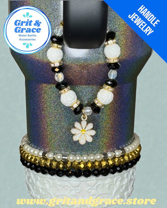 Tumbler Handle Jewelry - Wild Bloom Daisy