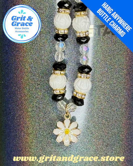 Hang Anywhere Wild Bloom Daisy Beaded Bottle Charm