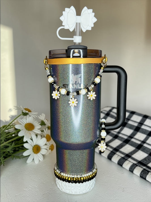 Tumbler Necklace Jewelry - Wild Bloom Daisy