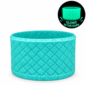 Basketweave Glow in the Dark Teal Glitter Boot