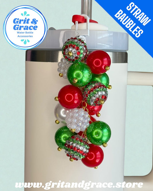 Christmas Stripe #5 Straw Bauble