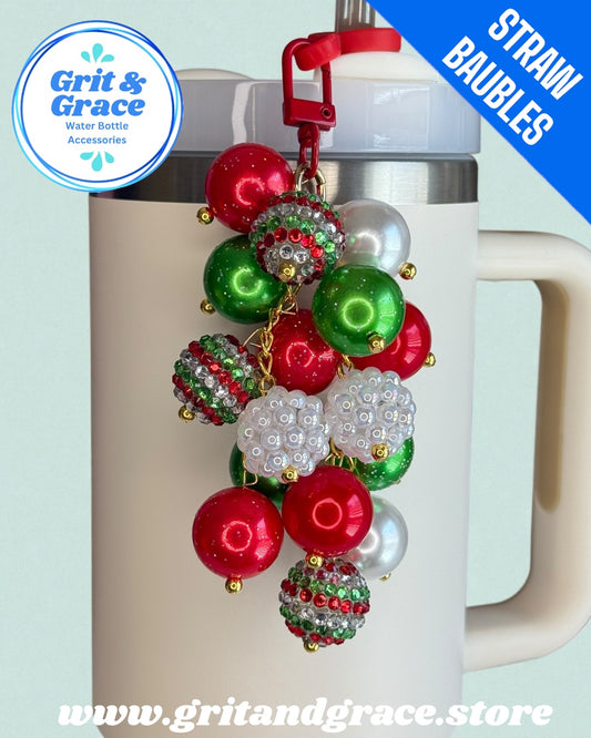 Christmas Stripe #3 Straw Bauble