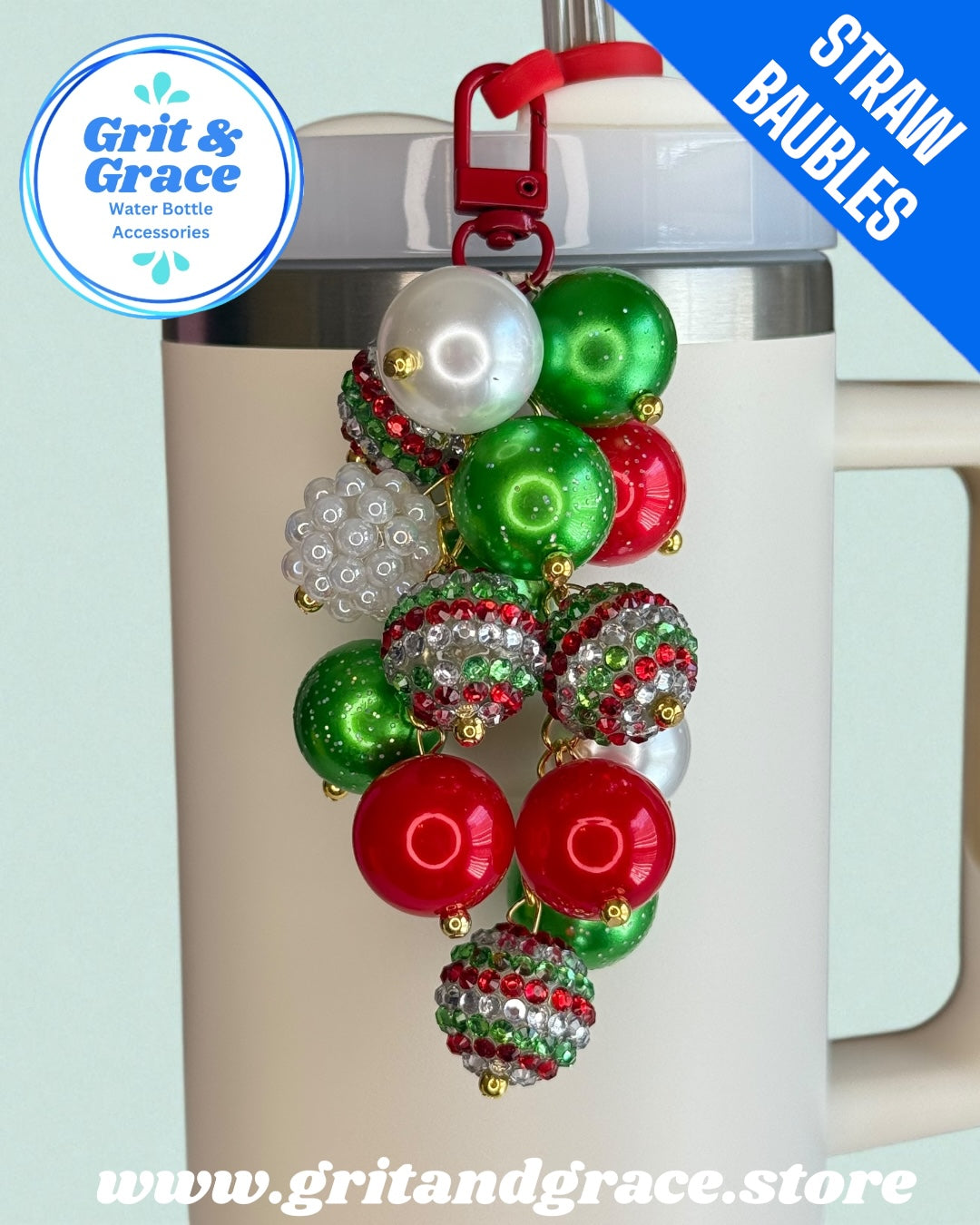 Christmas Stripe #1 Straw Bauble