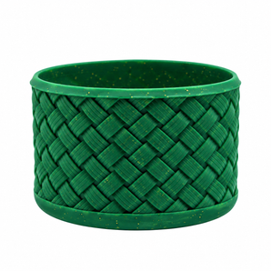 Basketweave Forest Green Glitter Boot