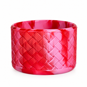 Basketweave Red Velvet Boot