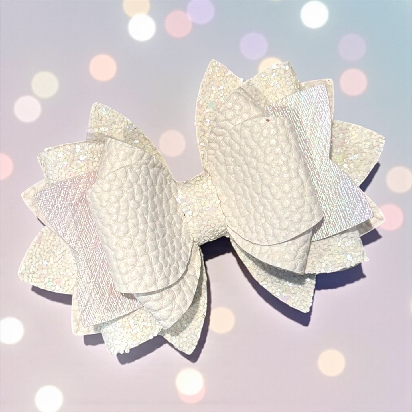 White Sparkle Snow Bow