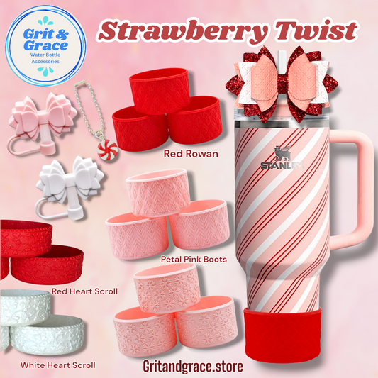 Strawberry Twist Bow