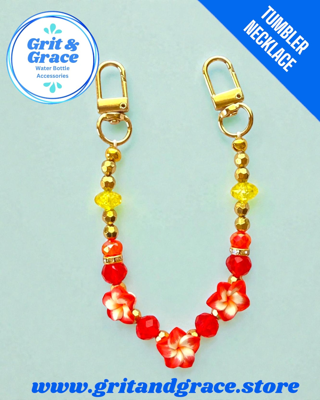 Tumbler Necklace Jewelry - Karol Hibiscus