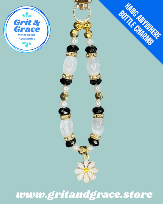 Hang Anywhere Selenite Wild Bloom Beaded Bottle Charm