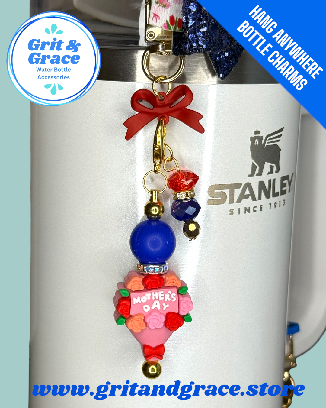 Hang Anywhere Retro Bouquet Bottle Charm