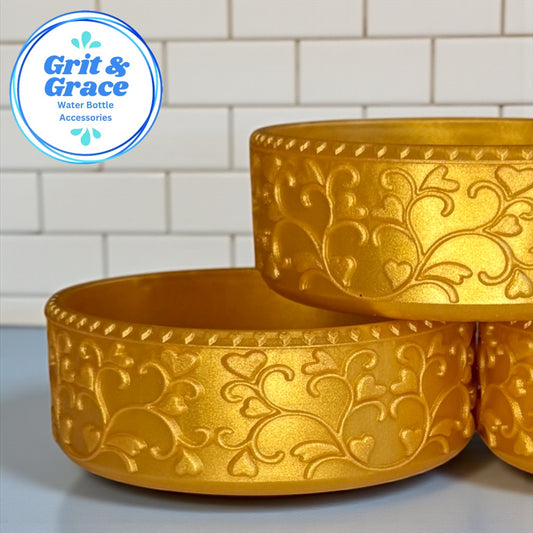 Heart Scroll Gold Gloss Shorty Boot