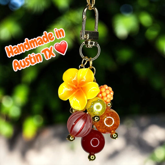 Karol Yellow Hibiscus 7.0 Mini Straw Bauble