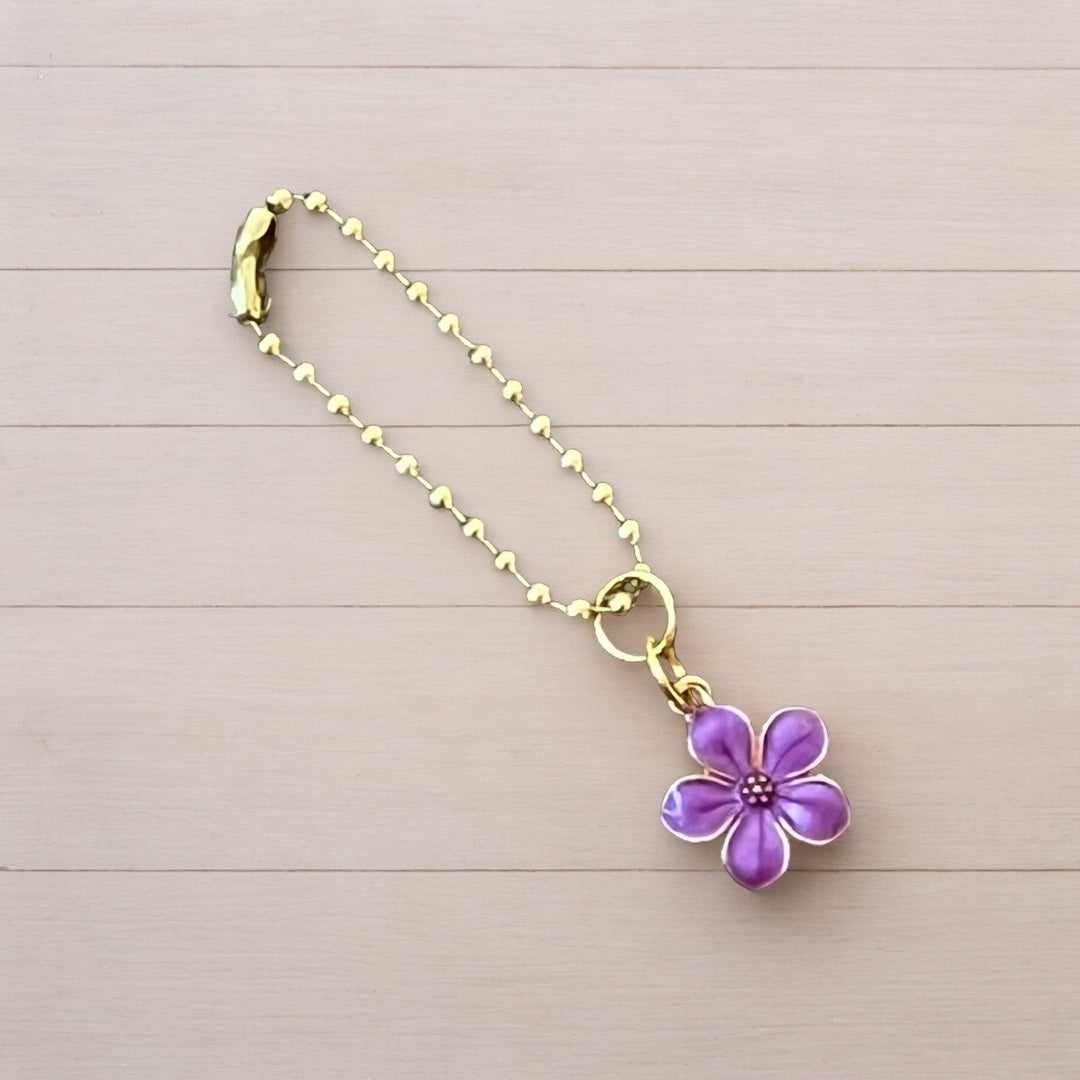 Primrose Purple Flower Handle Charms