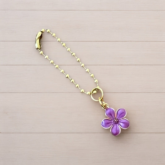 Primrose Purple Flower Handle Charms
