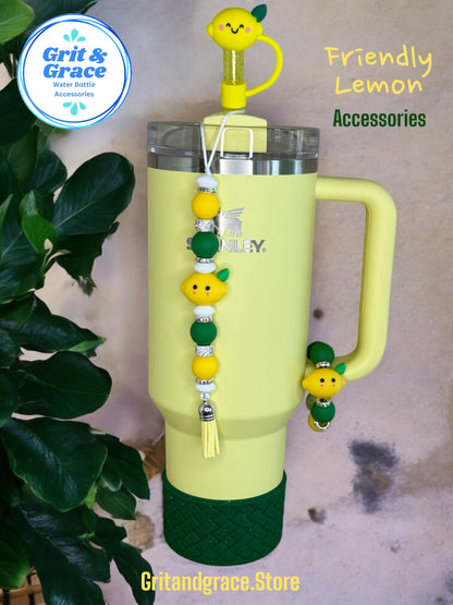 Friendly Lemon Silicone Dangle