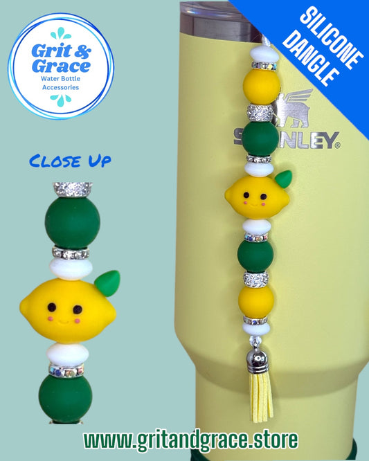Friendly Lemon Silicone Dangle