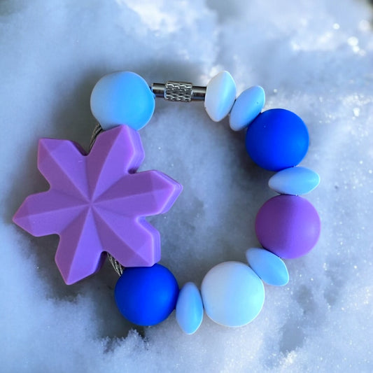 Purple Snowflake Handle Bracelet