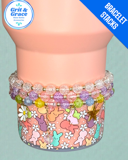 Spring Pastels Stretchy Cup Bracelets (Set of 3)