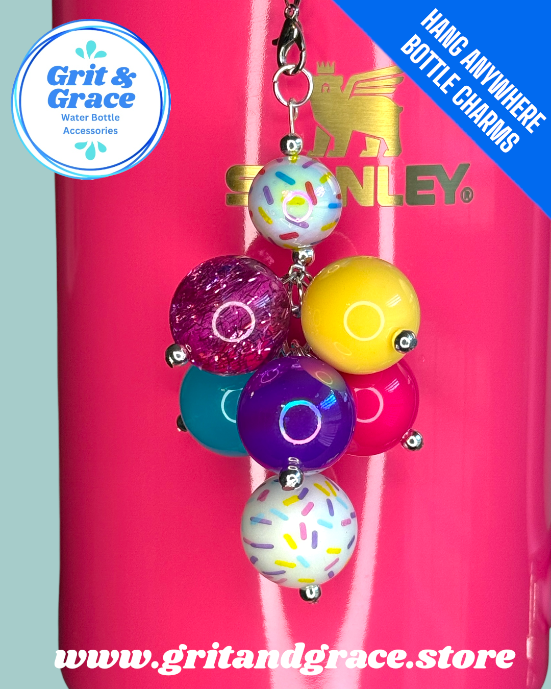 Hang Anywhere Easter Bubble Confetti Bottle Charm