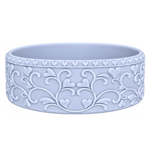Heart Scroll Slate Blue Shorty Boot