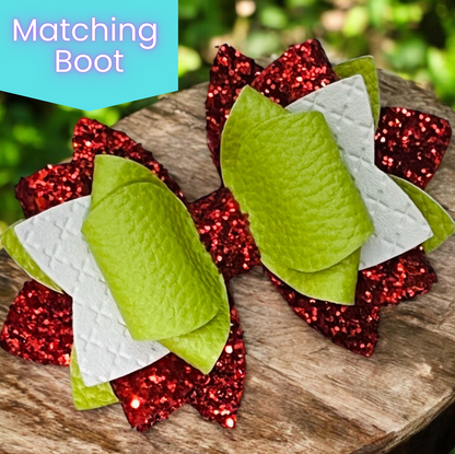 Holiday Lime & Red Bow