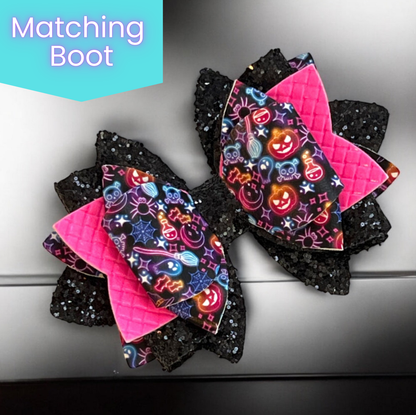 Neon Halloween Bow