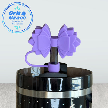 Gracie Wisteria Purple Straw Topper