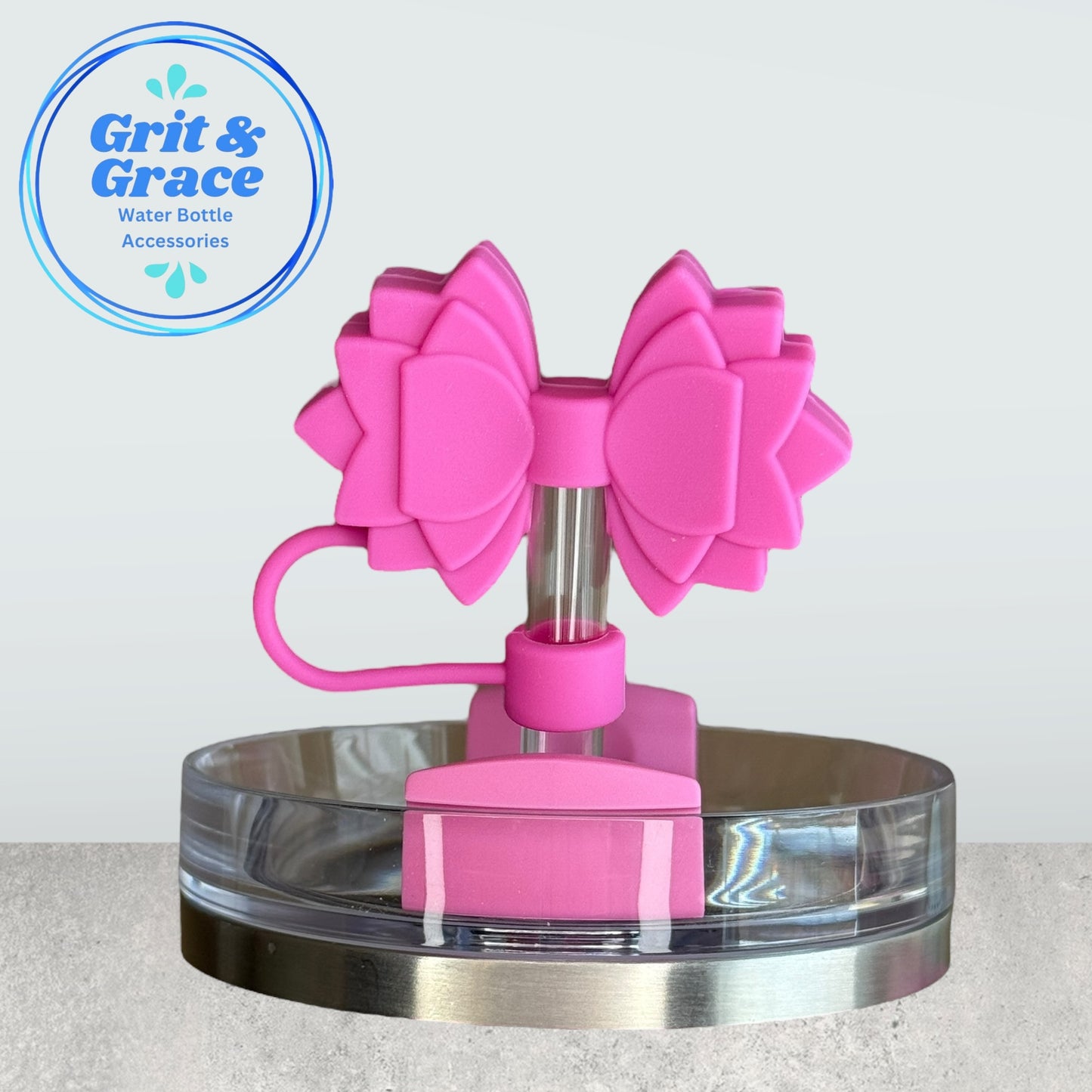 Gracie Fuchsia Straw Topper