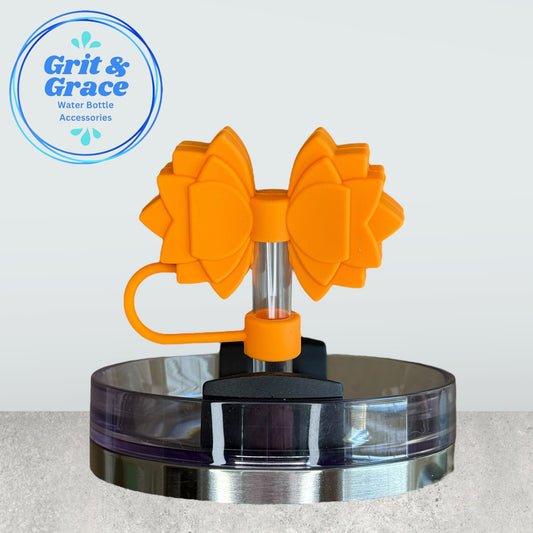 Gracie Marigold Orange Straw Topper