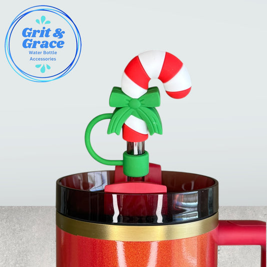 Candy Cane Straw Topper