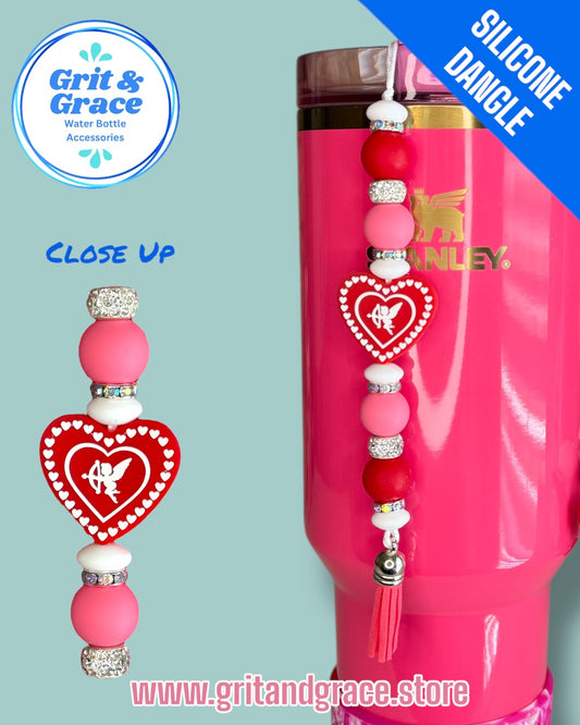 Cupid Hearts Silicone Dangle