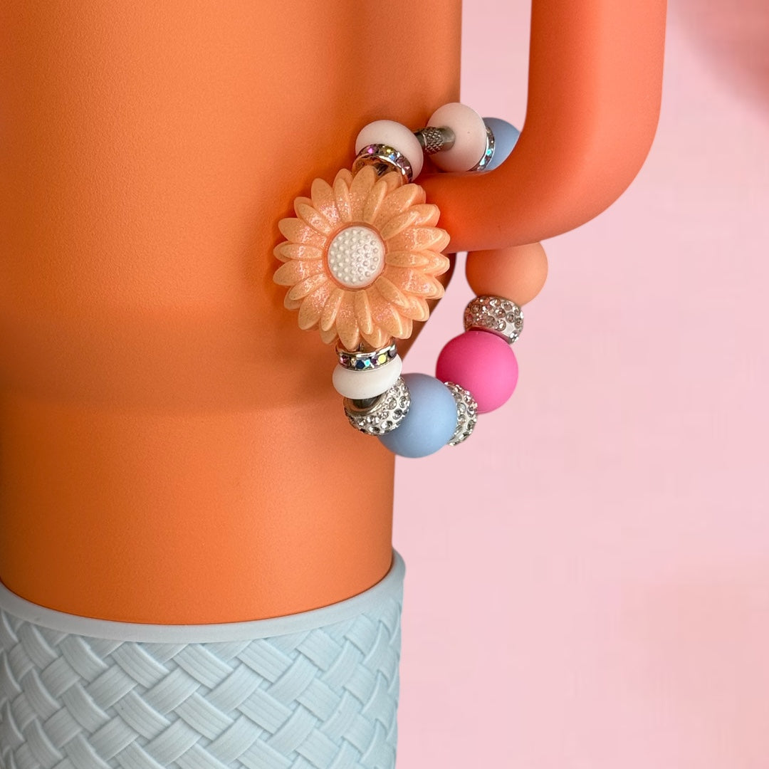 Nectarine Sunset Daisy Handle Bracelet