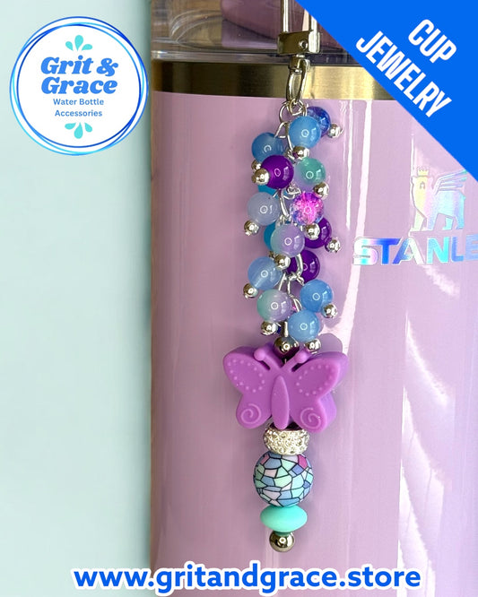 Stained Glass Butterfly Cup Jewelry
