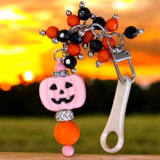 Pink Jack o Lantern Pumpkin Cup Jewelry