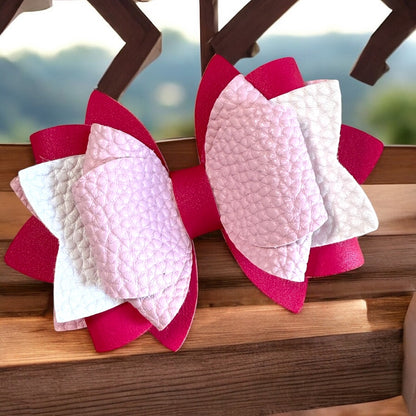 Pink Colorblock Bow