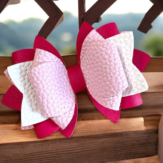 Pink Colorblock Bow
