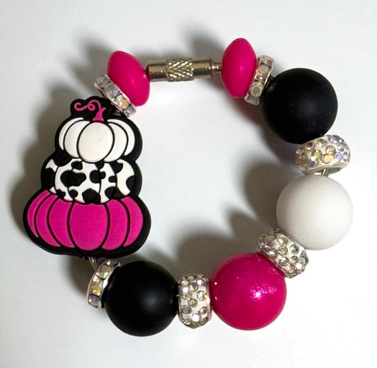 Triple Pink Pumpkin Handle Bracelet