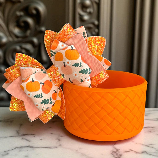 Pretty Pink Pumpkins Bow
