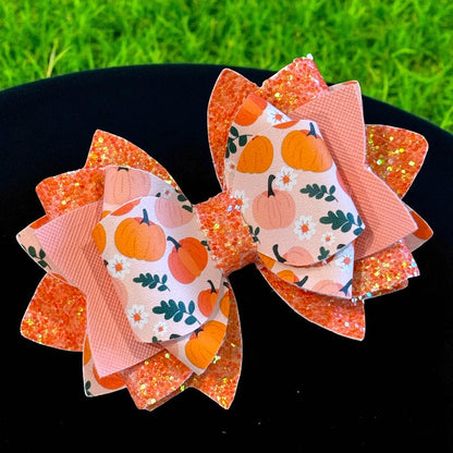 Pretty Pink Pumpkins Bow