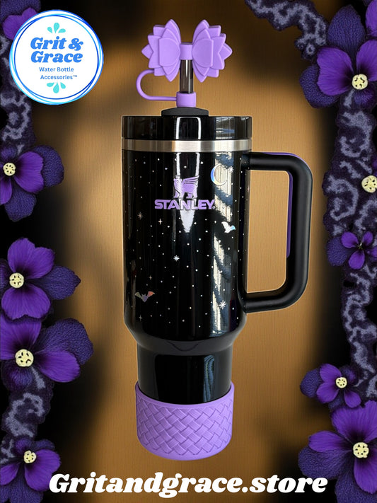 Gracie Wisteria Purple Straw Topper