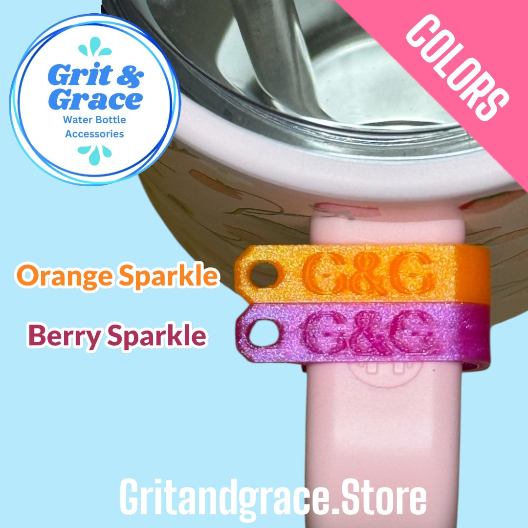 Bauble Handle Clip Berry & Orange Sparkle