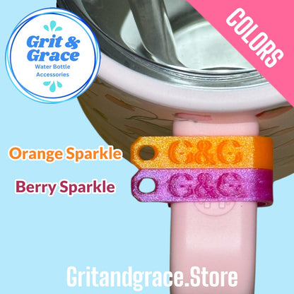Bauble Handle Clip Berry & Orange Sparkle