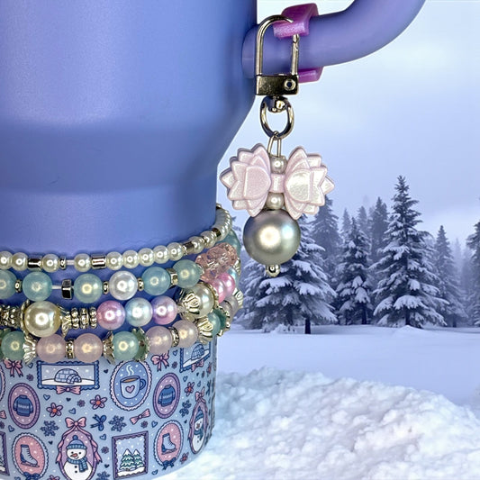 Gracie Mini Straw Bauble - Aster & Silver