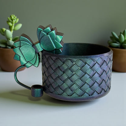 Gracie Emerald Green Chameleon Straw Topper