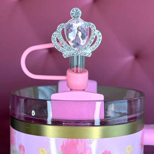Pink Witch Crown Straw Topper