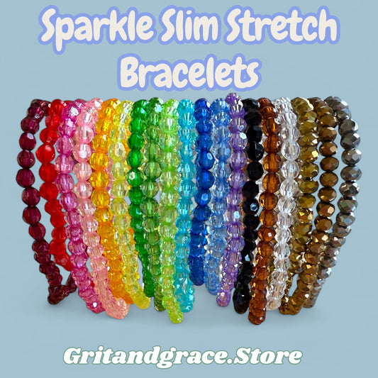 Sparkle Slim Stretchy Cup Bracelet