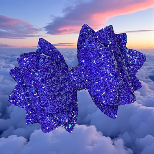 Dark Purple Glitter Bow