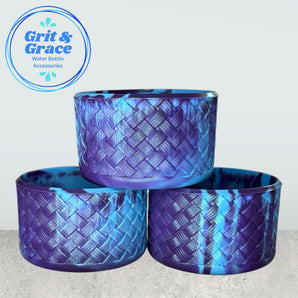 Basketweave Deep Ocean Swirl Boot