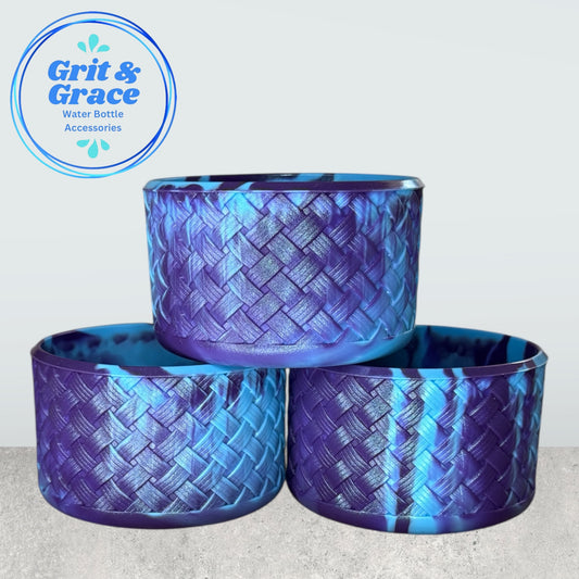 Basketweave Deep Ocean Swirl Boot