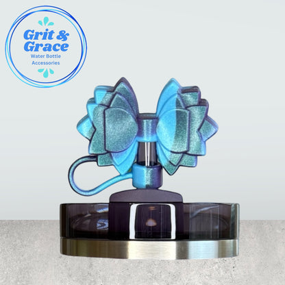 Gracie Deep Ocean Swirl Straw Topper